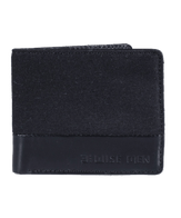 Black Canvas Leather Wallet