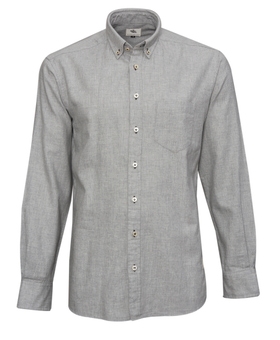 Hanghow Grey Brushed Cotton Shirt